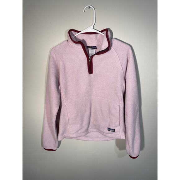 Vintage Patagonia Synchilla Fleece Pullover Sweater 1/4 Zip Size S 2006 Pink - Picture 1 of 8